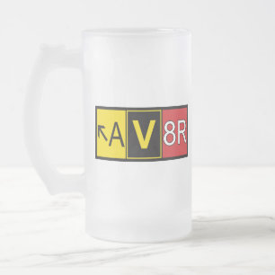 Aviateur - AV8R - Mug en verre dépoli, 16 oz