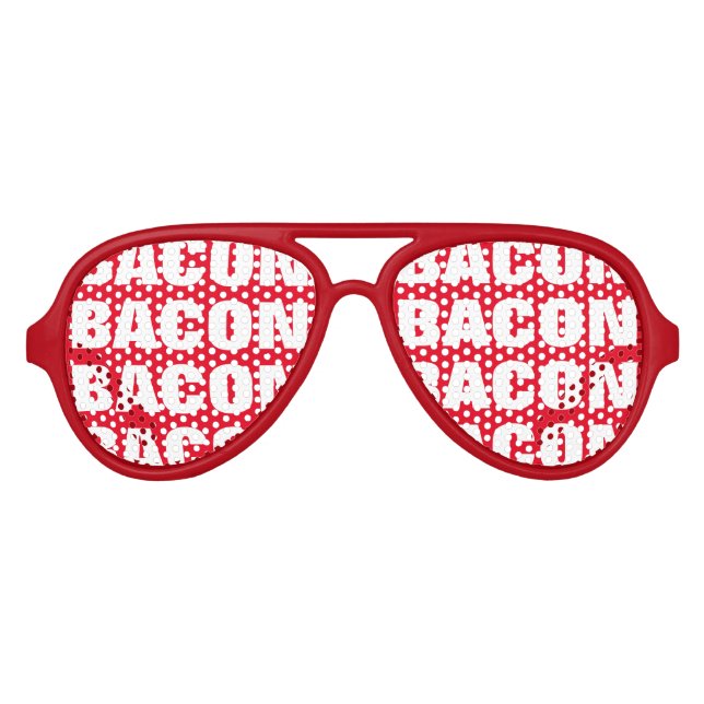 Aviateur Bacon obsession des nuances de fête Funny lunettes (Devant)