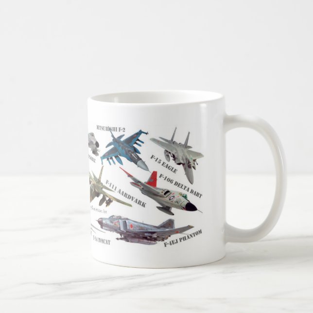 Aviation Art mug "Jet fighter"ジェット戦闘機のマグカップ (Droite)