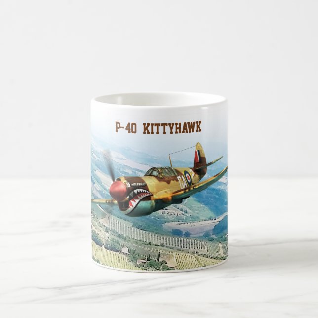 Aviation Art Mug "P-40  Kittyhawk" (Centre)