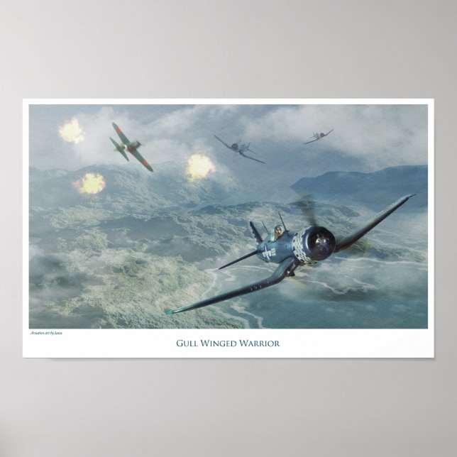 Aviation Art Poster "F4U Corsair" (Devant)