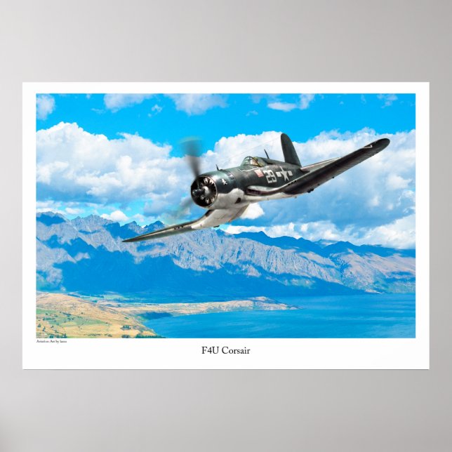 Aviation Art Poster "F4U Corsair" (Devant)