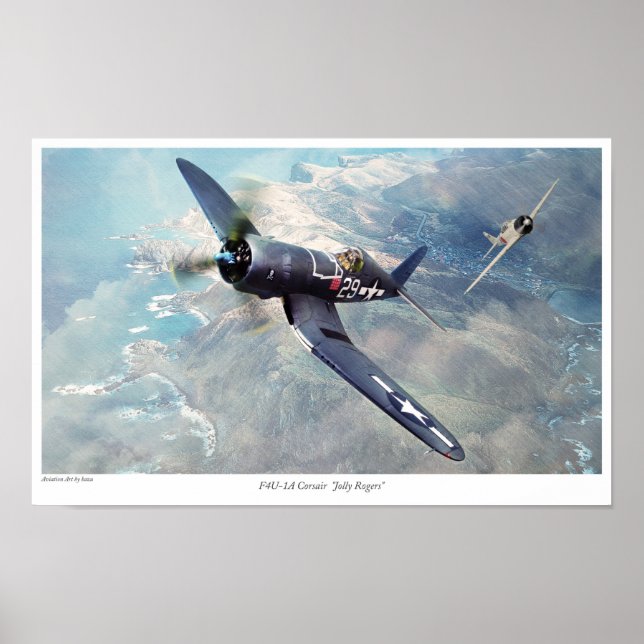 Aviation Art Poster "F4U Corsair" (Devant)