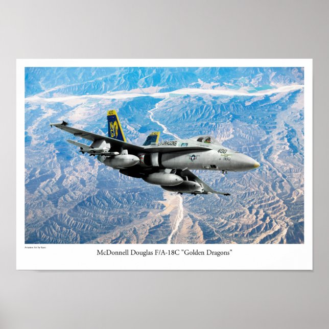 Aviation Art Poster "F/A-18 Hornet" (Devant)