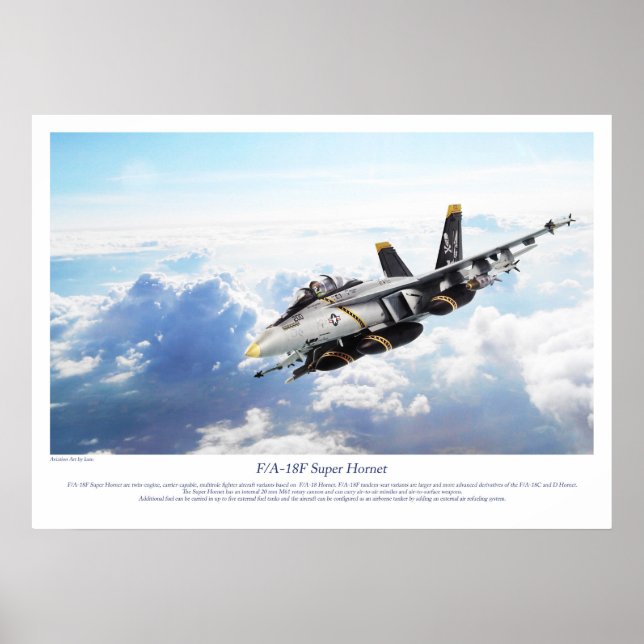 Aviation Art Poster "F/A-18F Super Hornet " (Devant)