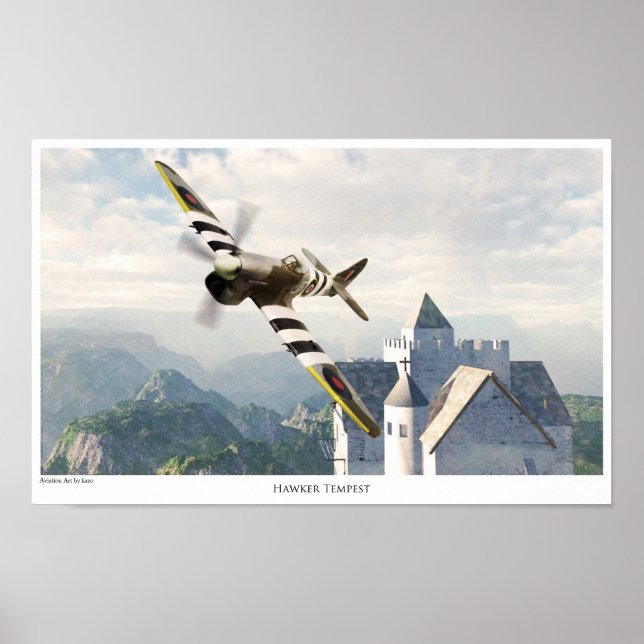 Aviation Art Poster "HAWKER TEMPEST" (Devant)