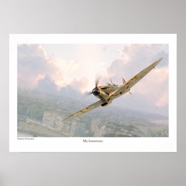 Aviation Art Poster "Supermarine Spitfire" (Devant)