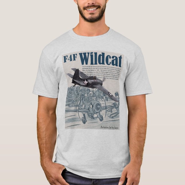Aviation Art T-shirt “F4F Wildcat" (Devant)