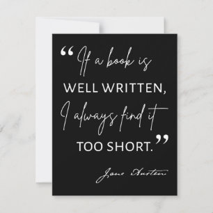 Avid Reader II - Citation de Jane Austen