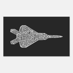 Avion à réaction F-22 Raptor - Autocollants patrio