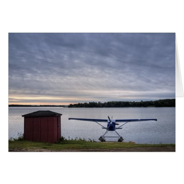 Avion au coucher du soleil (Devant horizontal)
