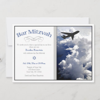 Avion au-dessus des nuages Bar Mitzvah Invitations