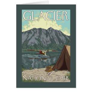 Avion de Bush et pêche - parc national de glacier,