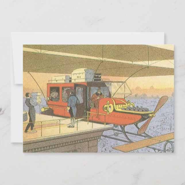 Avion de science-fiction vintage Hélicoptère Limo (Devant)