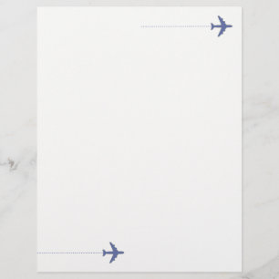 avion de voyage bleu avec ligne pointillée sur bla