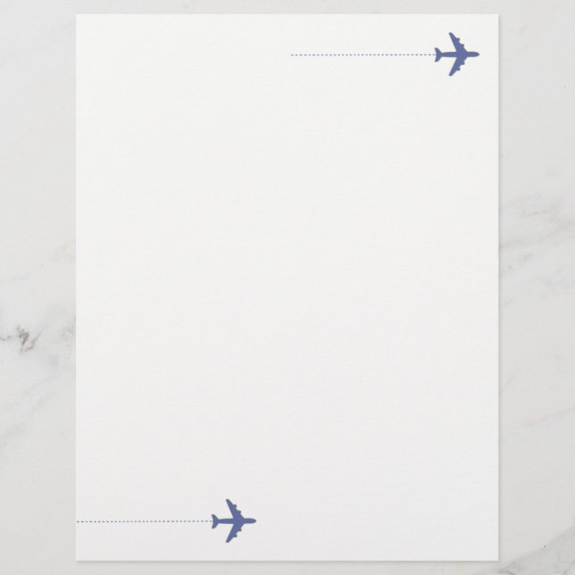 avion de voyage bleu avec ligne pointillée sur bla (Devant)