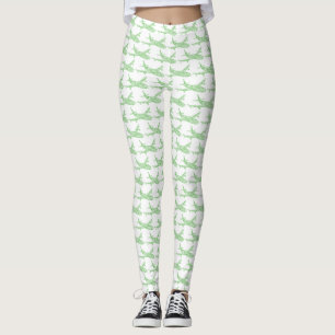 Avion Green Snowflake - Leggings