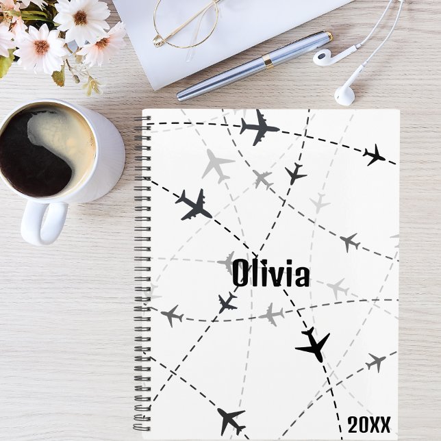 Avion noir et gris, simple, minimaliste (Créateur téléchargé)