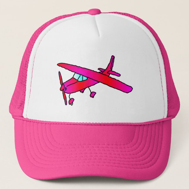 Avion rose avion casquette casquettes (Devant)