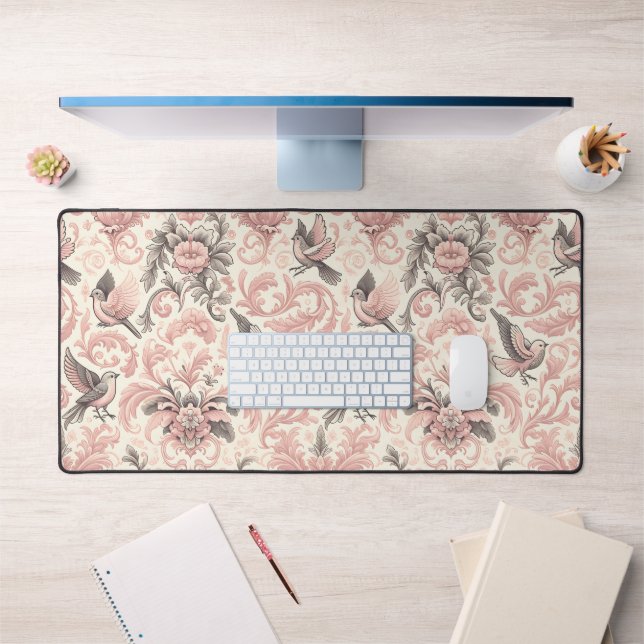 Avion victorien : un jardin pastel rose (Bureau 1)