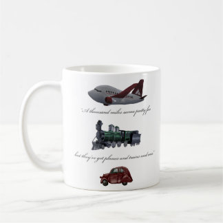 avions et trains et tasse de voitures