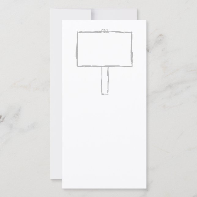 Avis de poste de signal. Gris et blanc. (Devant)