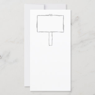 Avis de poste de signal. Gris et blanc.