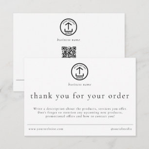 Avis Merci Commande Emballage Entreprise Logo