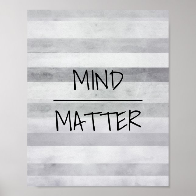 avis sur la citation poster rayures grises (Devant)