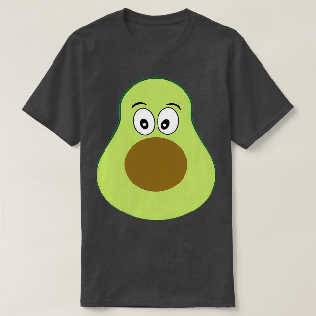 Avocado Cute Food Face Classic TShirt (Design devant)