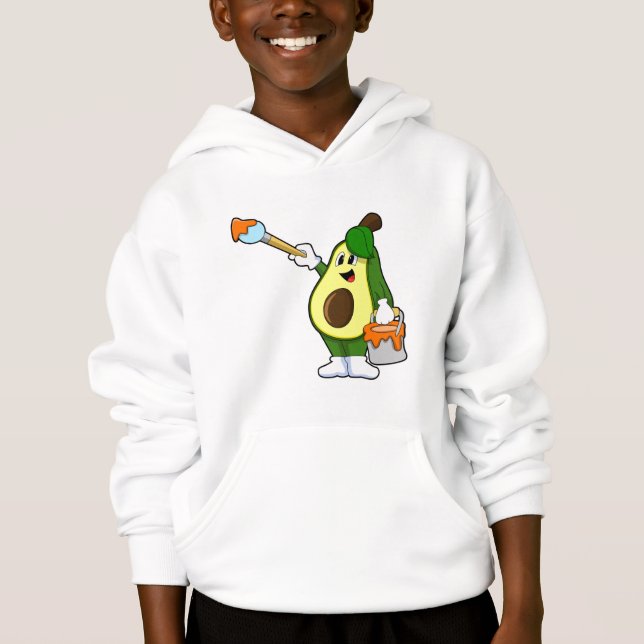 Avocado en peintre avec pinceau (Devant)