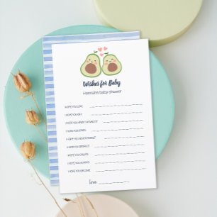 Avocado Genre Neutral Baby shower souhaite jeu