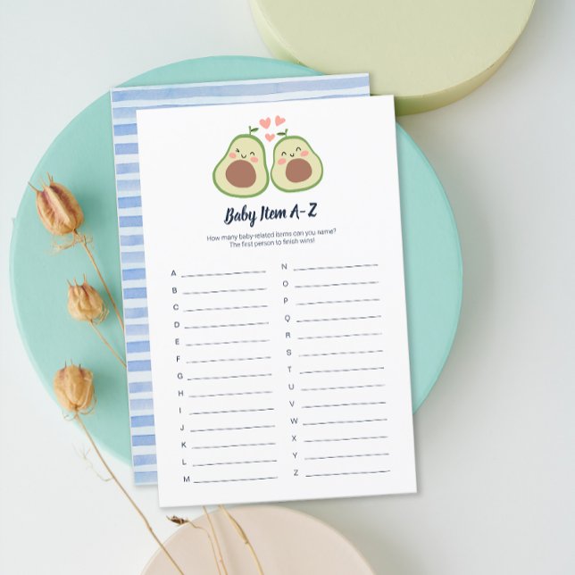 Avocado Genre Neutre Baby shower bébé articles (Avocado Gender Neutral Baby Shower Baby Items)