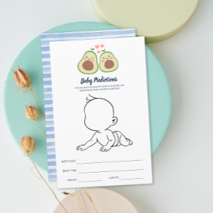 Avocado Genre Neutre Baby shower Prédiction bébé