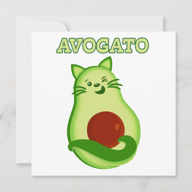 Avocado Keto Kitty Chat En Train De Vous Éclater (Devant)