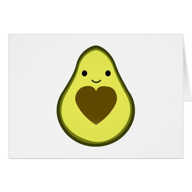 Avocado Love Cute Avocado avec coeur (Devant Horizontal)