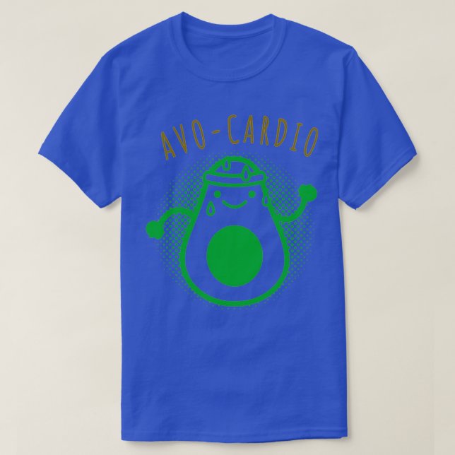 AvoCardio White Funny Gym Classic TShirt (Design devant)