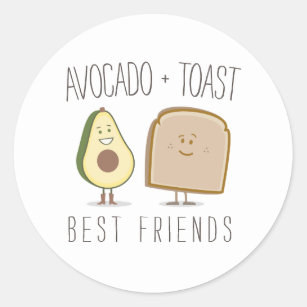 Avocat + Autocollant de meilleurs amis de pain
