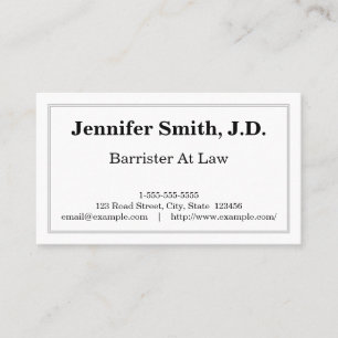 Avocat élégant et propre au carte de visite de loi
