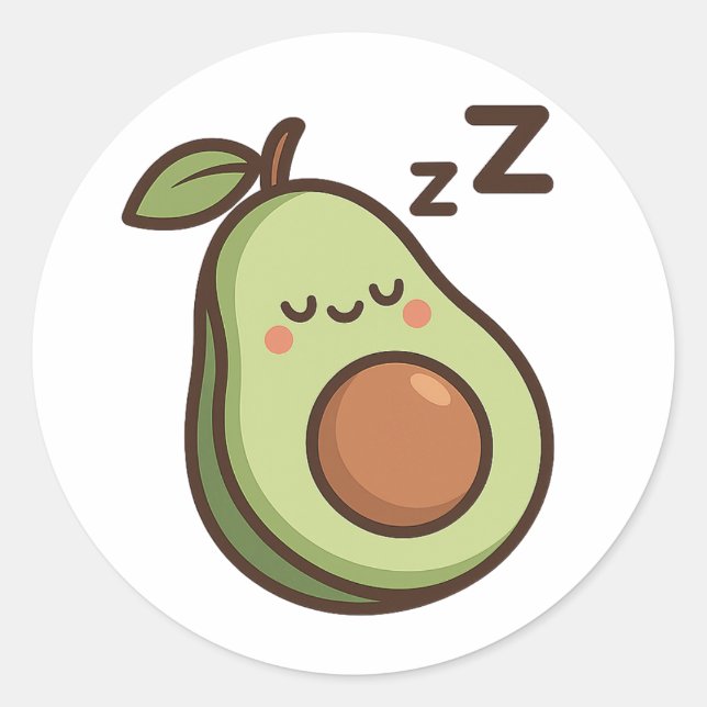 Avocat Endormi Mignon – Autocollant Transparent (Devant)