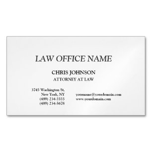 Avocat noir et blanc Carte de visite de droit