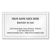 Avocat simple au carte de visite magnétique de loi