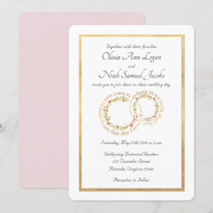 Avoir et tenir une invitation à anneau Mariage flo