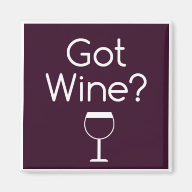 Avoir un aimant carré de vin (Devant)
