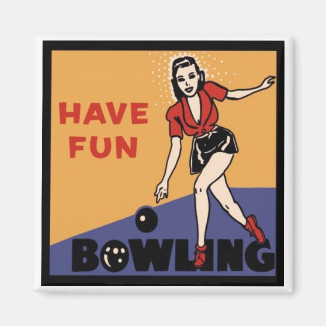 Avoir un aimant de bowling amusant (Devant)