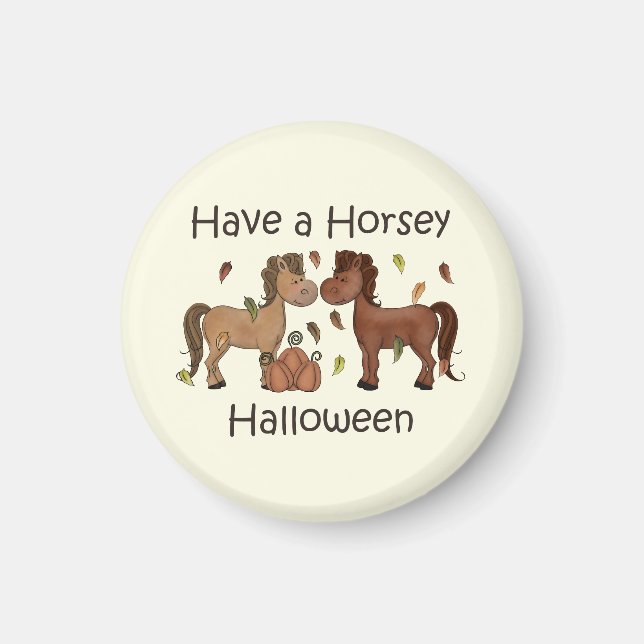 Avoir un aimant d'Halloween Horsey (Devant)