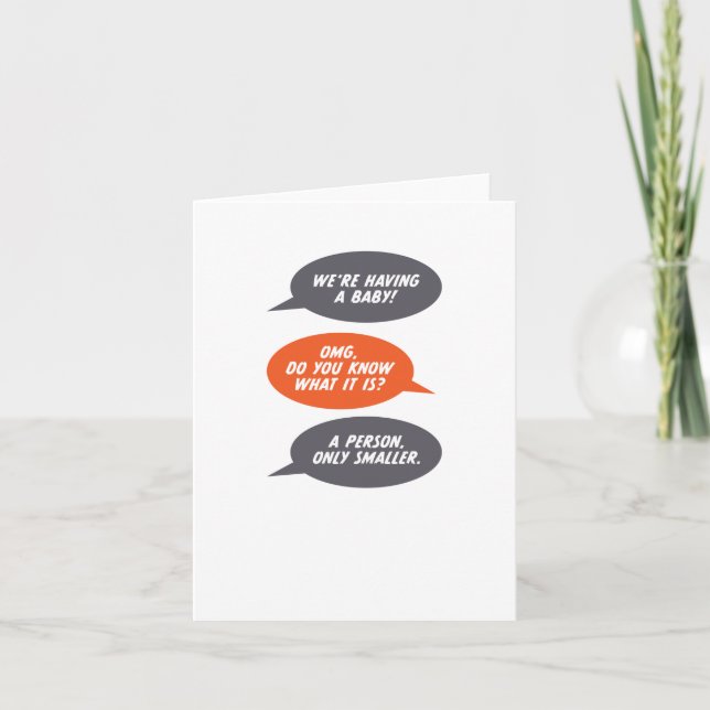 Avoir un bébé (petite personne) Faire-part (Devant)