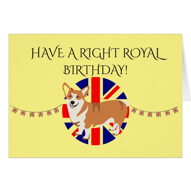 Avoir un bon anniversaire royal (modifiable) Royal (Devant horizontal)