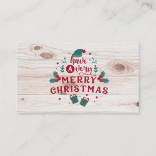Avoir un Carte de visite de message de Noël très j