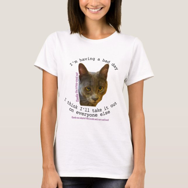 Avoir un t-shirt de chat BadDay (Devant)